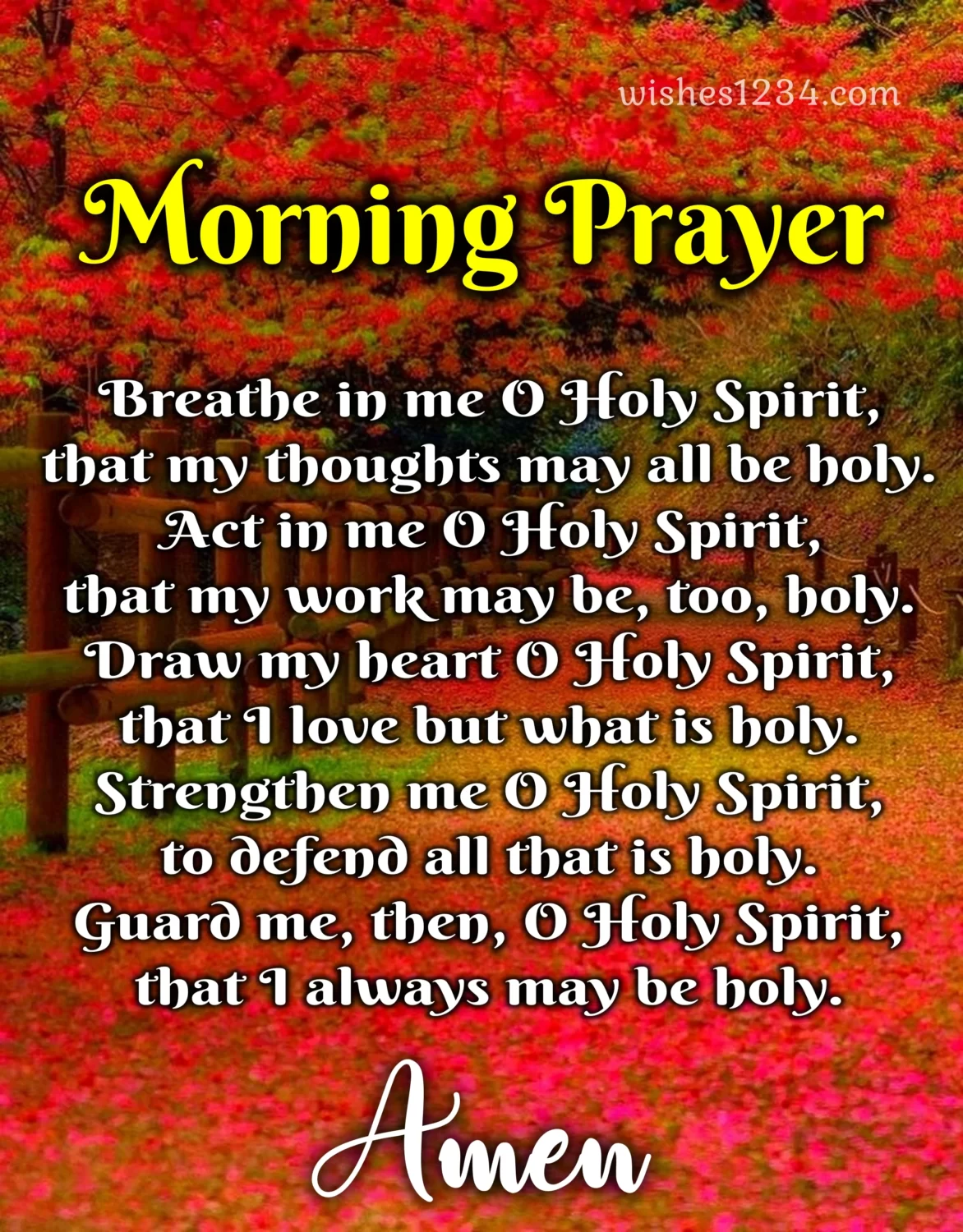 Morning prayer with red flowers, Morning Prayers.