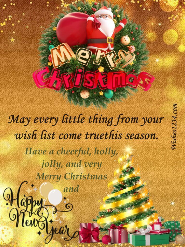 Golden background wallpaper, Merry Christmas wishes.