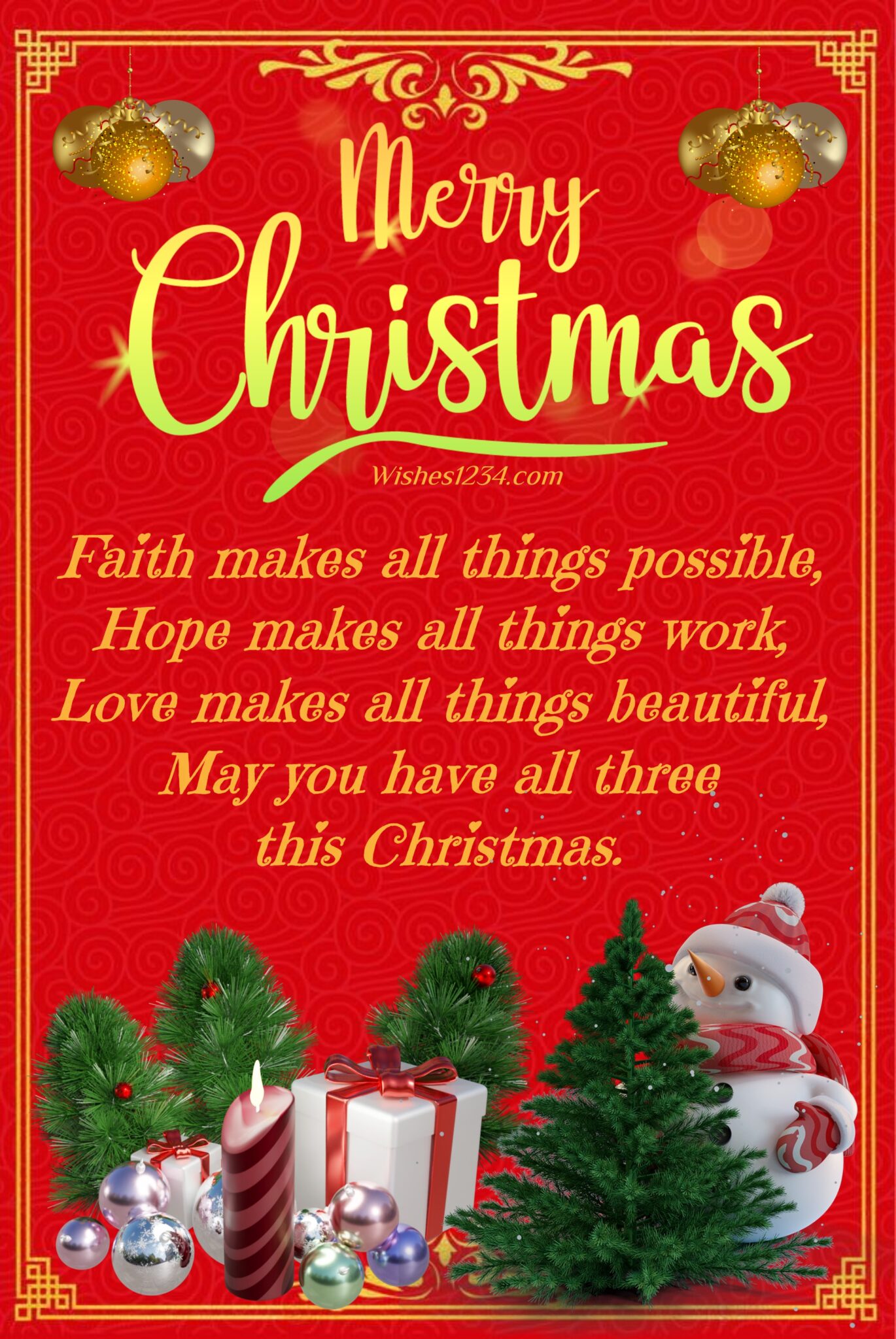 Top 180  Merry Christmas Wishes Messages and Greetings
