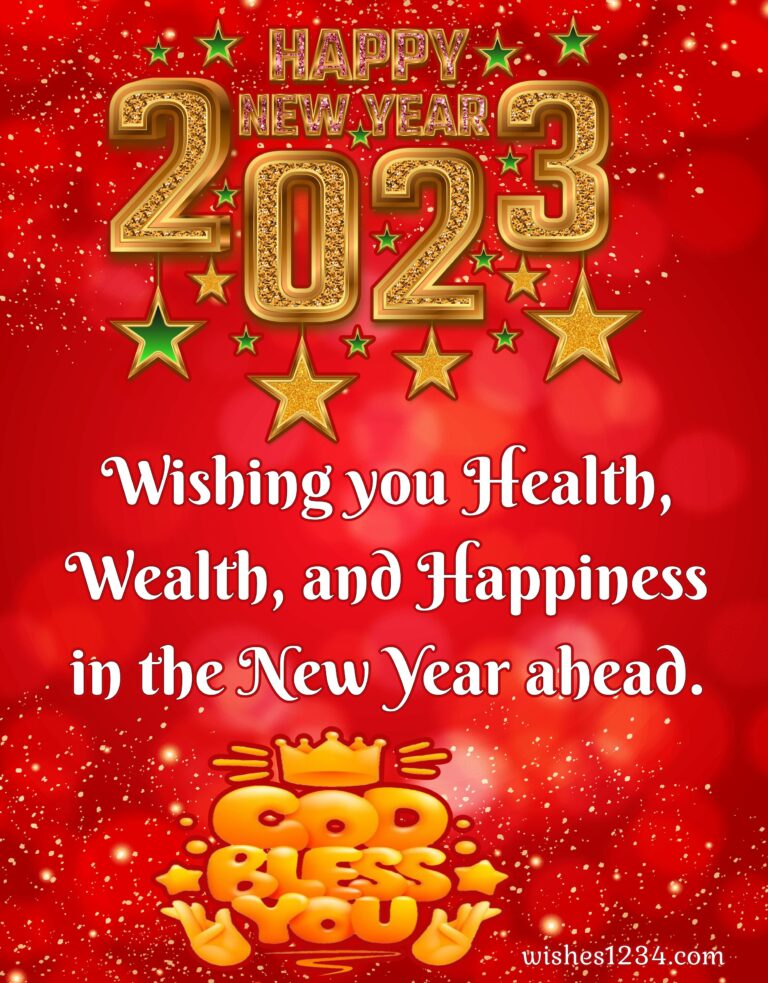 Happy new year quotes with red sparkling background, Happy New Year wishes.