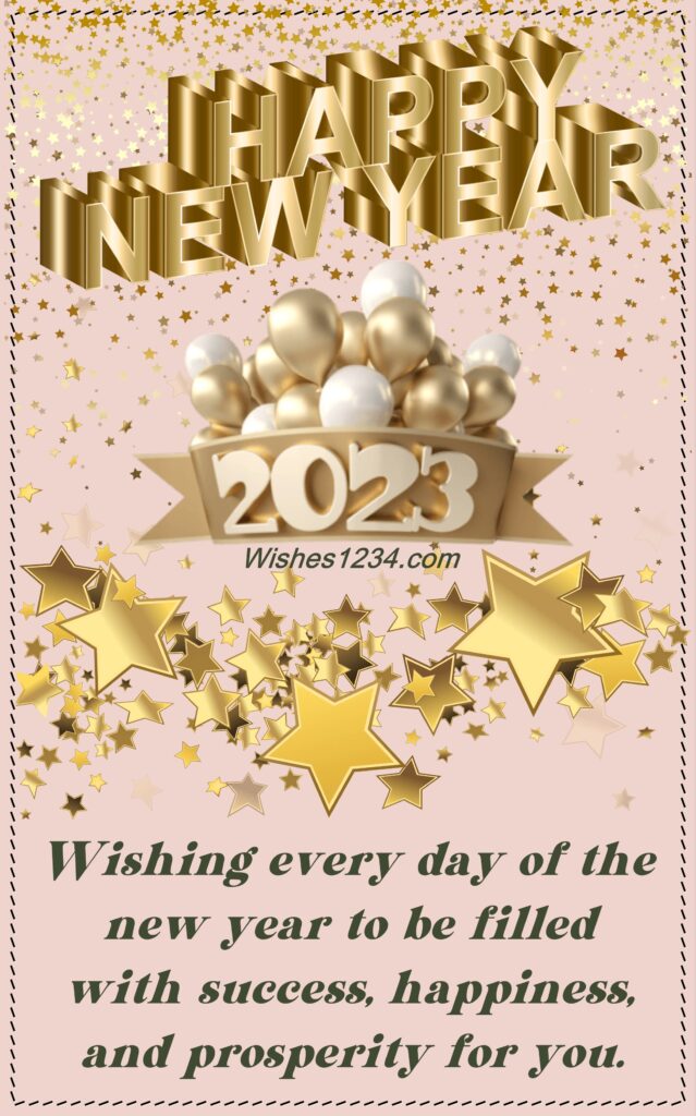 New year wishes with light pink wallpaper, Happy New Year Wishes.