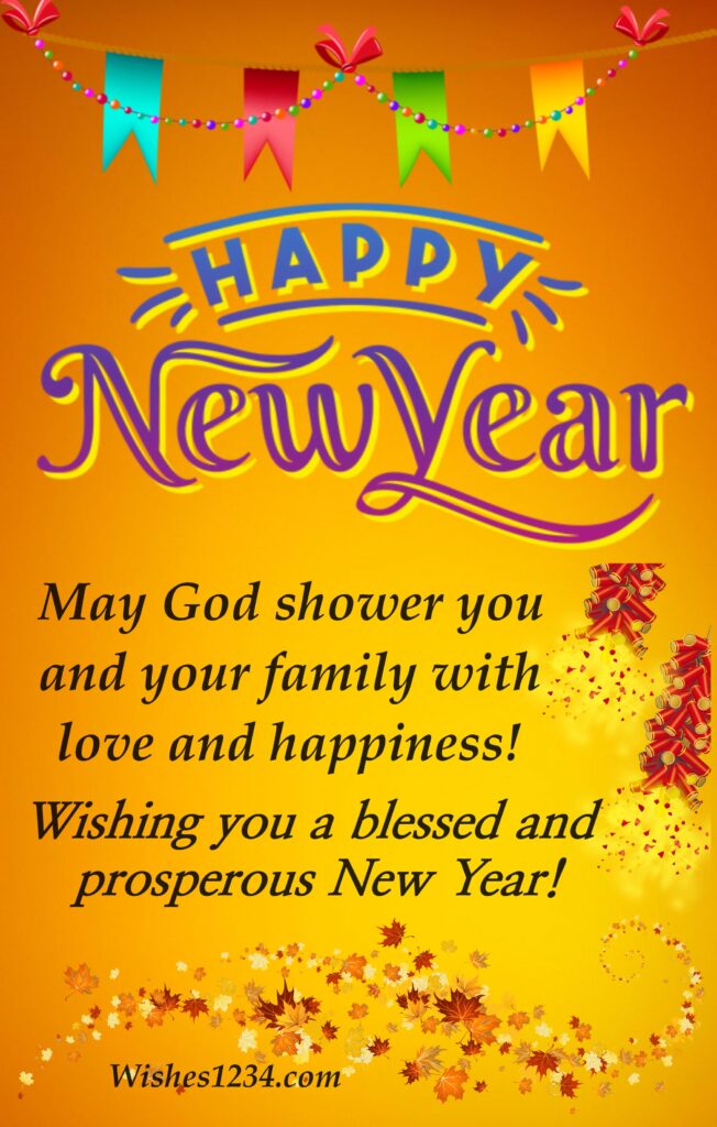 New Year Wishes 2023 with Orange yellow shed wallpaper.