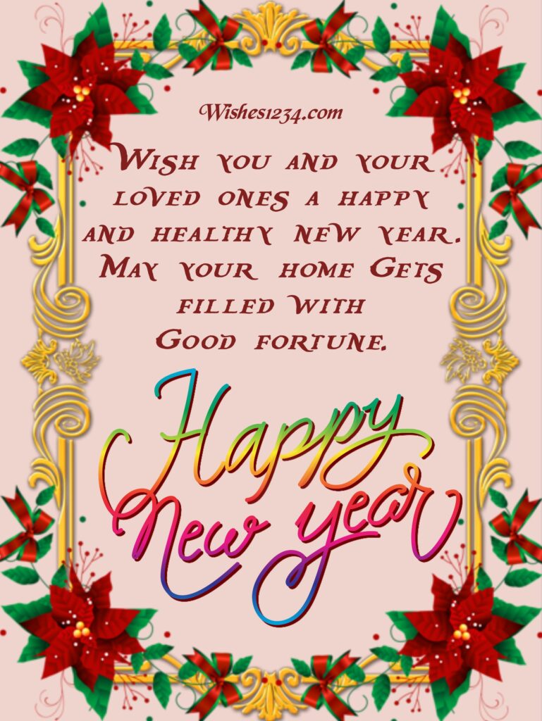 Happy new year greeting with Pink background wallpaper, Happy New Year Quotes.