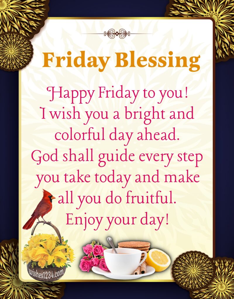 Friday blessings with beautiful background.