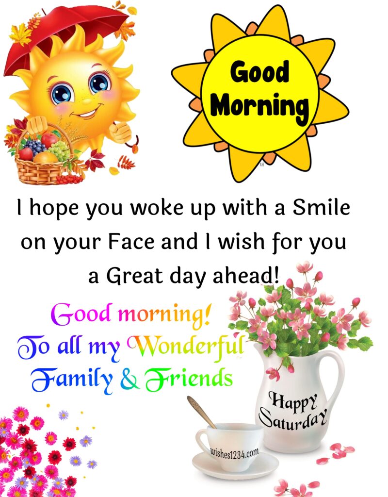 Happy Saturday message on beautiful background.