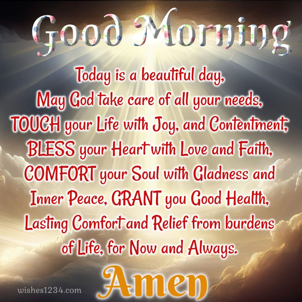 Good morning prayer with sun rise.