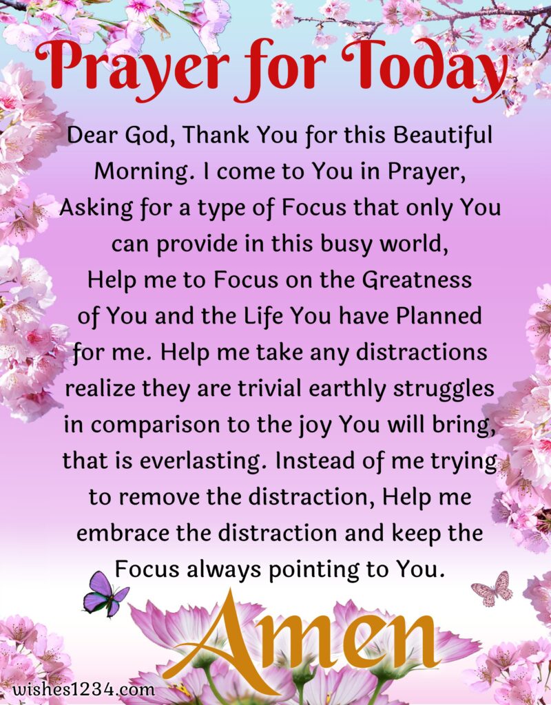 Morning Prayer with beautiful image.