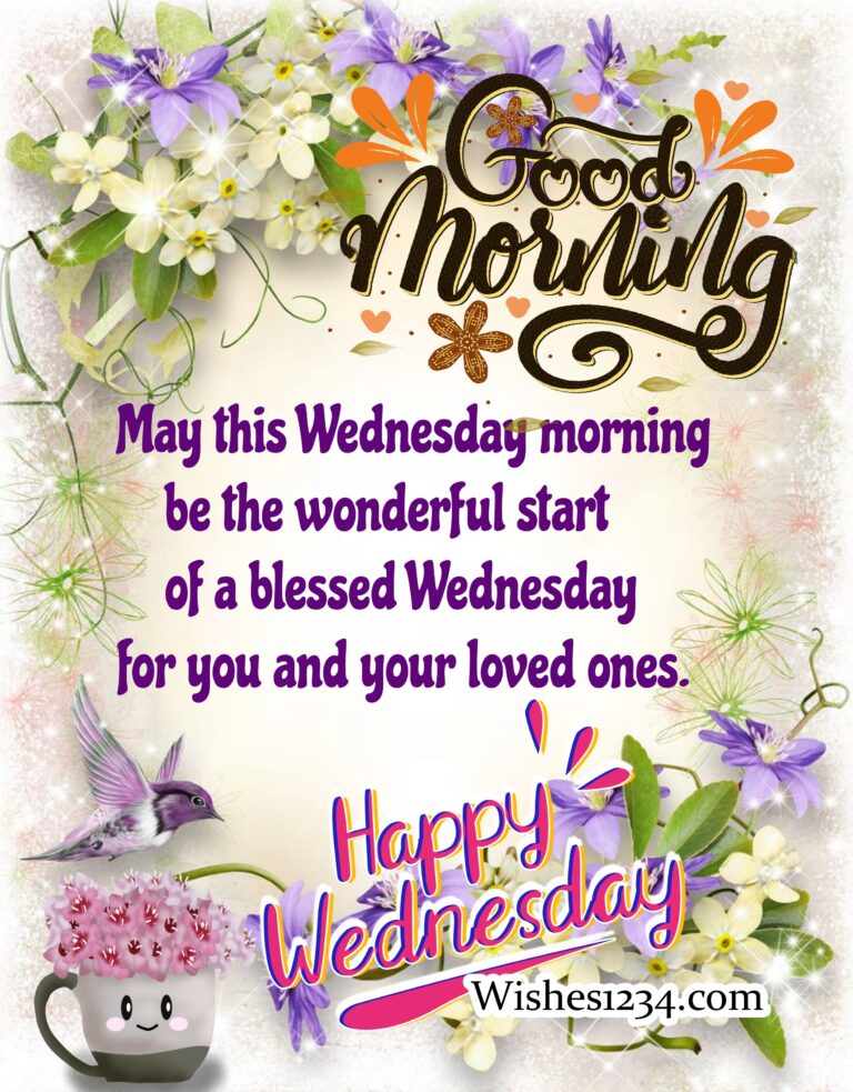 Wednesday blessings with Purple and white flowers wallpaper.
