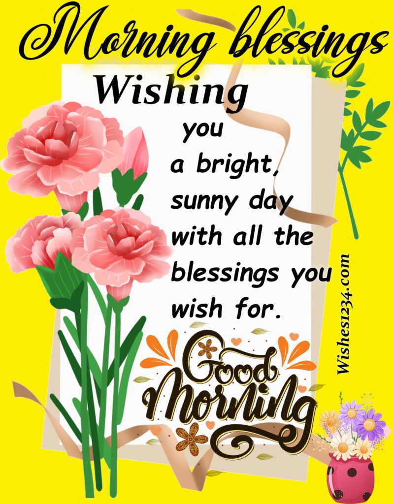 Good morning image with yellow background.