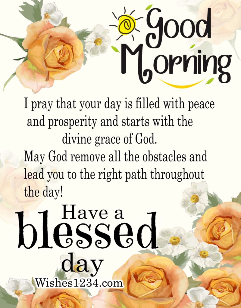 Beautiful Morning greetings with Orange roses and white flower background.