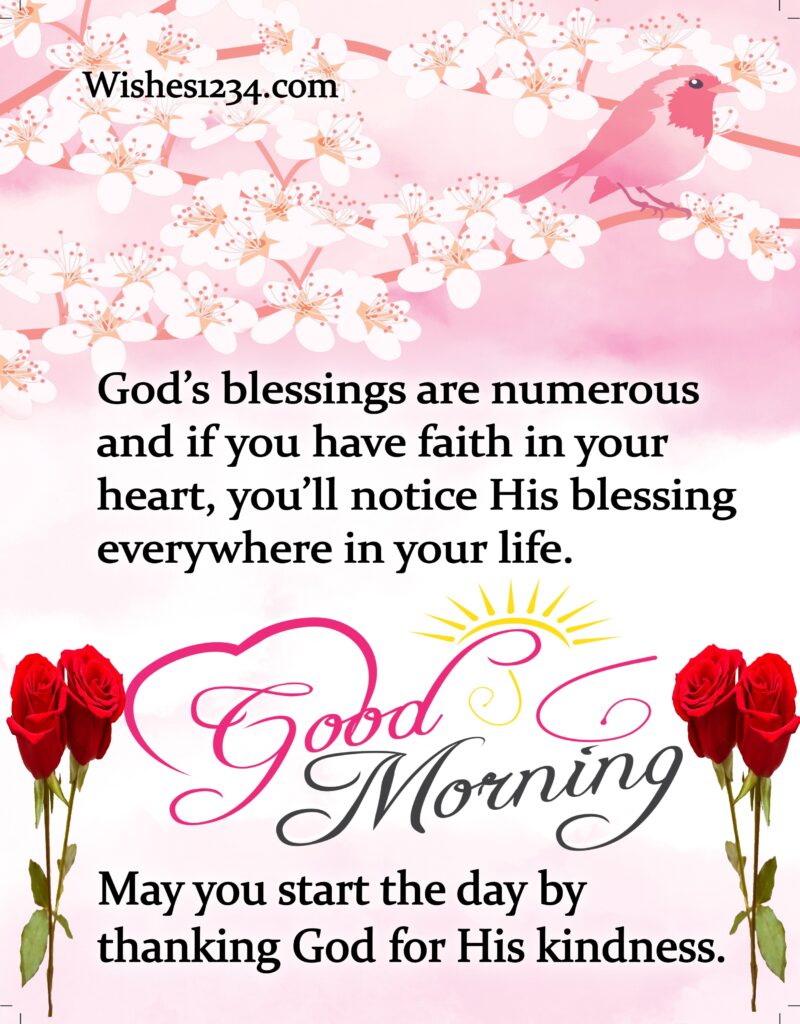 Morning Blessing message with beautiful image.