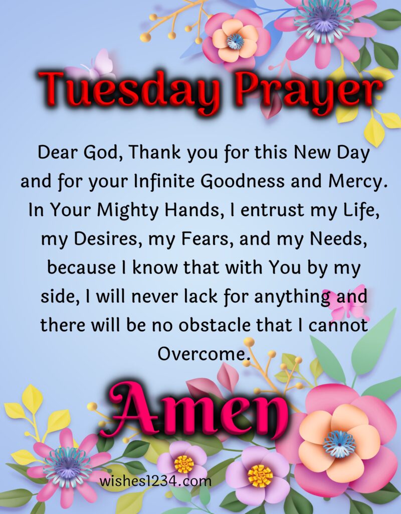 Tuesday Prayer image.