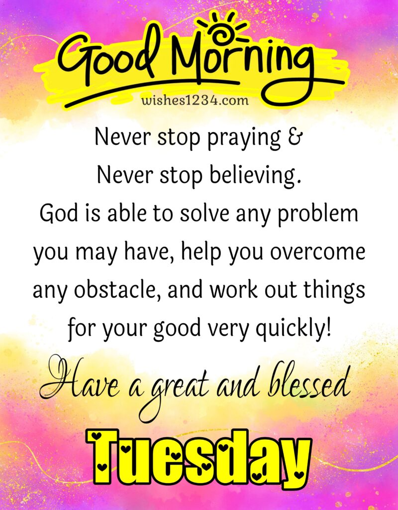 Tuesday blessings image.