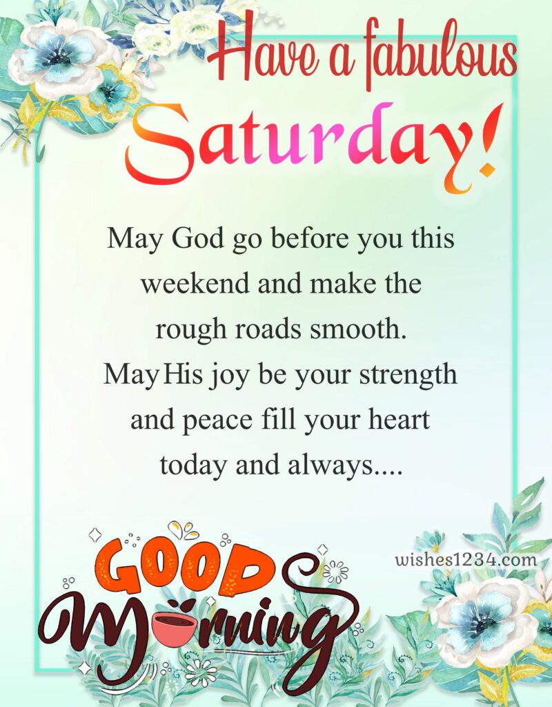 Fabulous Saturday blessings greeting.