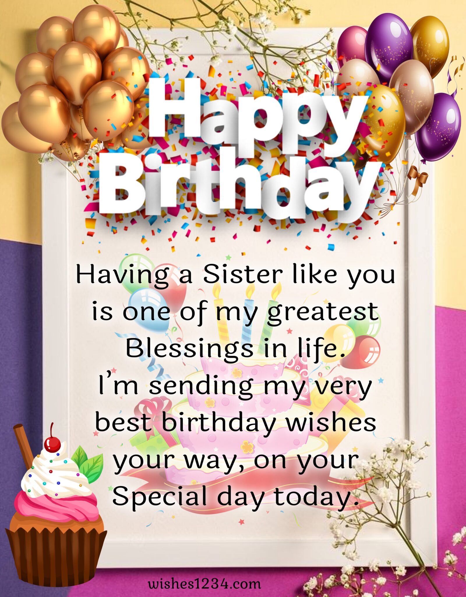 80+ Happy Birthday Sister Messages, Wishes, and Quotes