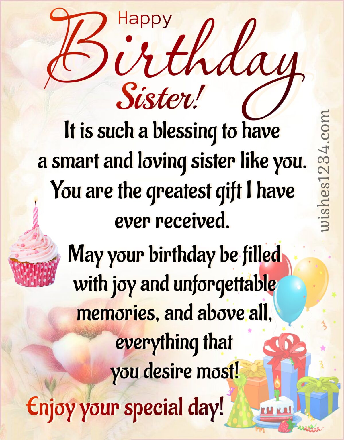 80+ Happy Birthday Sister Messages, Wishes, and Quotes