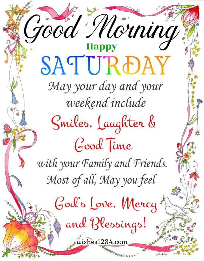 Happy Saturday blessings.