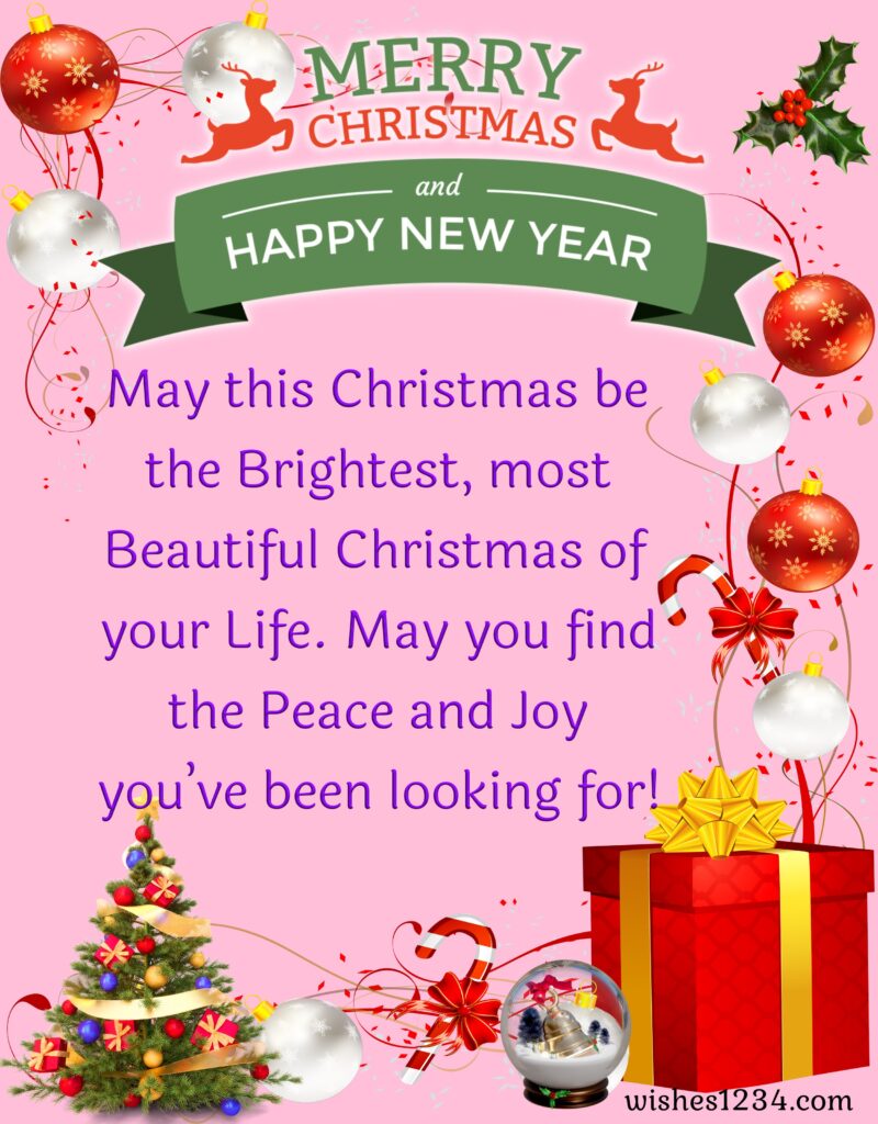 Merry Christmas and happy new year wishes.