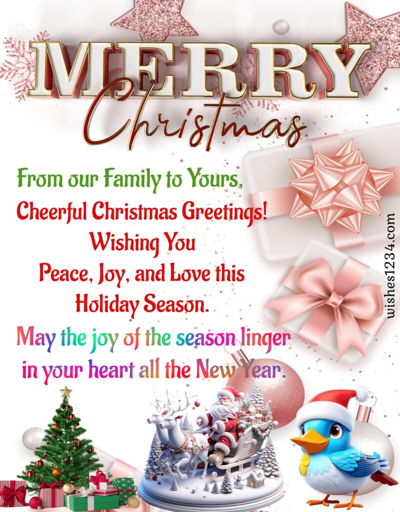 Merry Christmas greetings for Family.