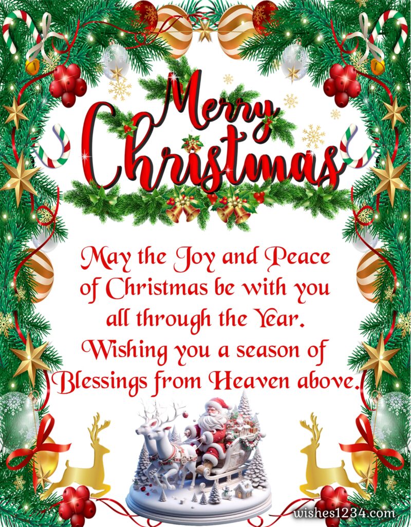 Merry Christmas wishes with beautiful image.