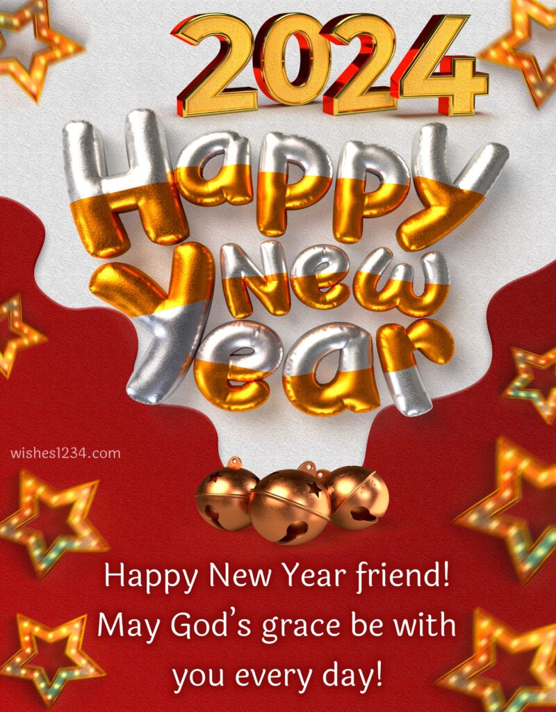 2024 New year greetings with beautiful image.