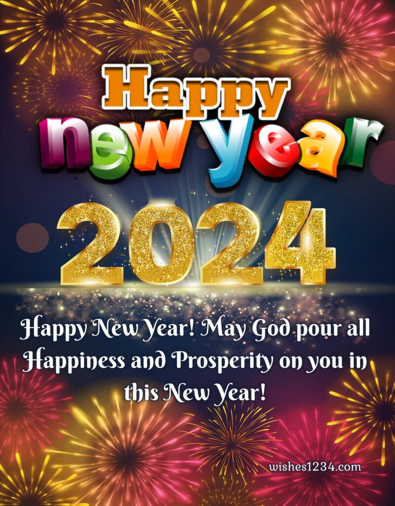 Happy New year greetings with beautiful image.