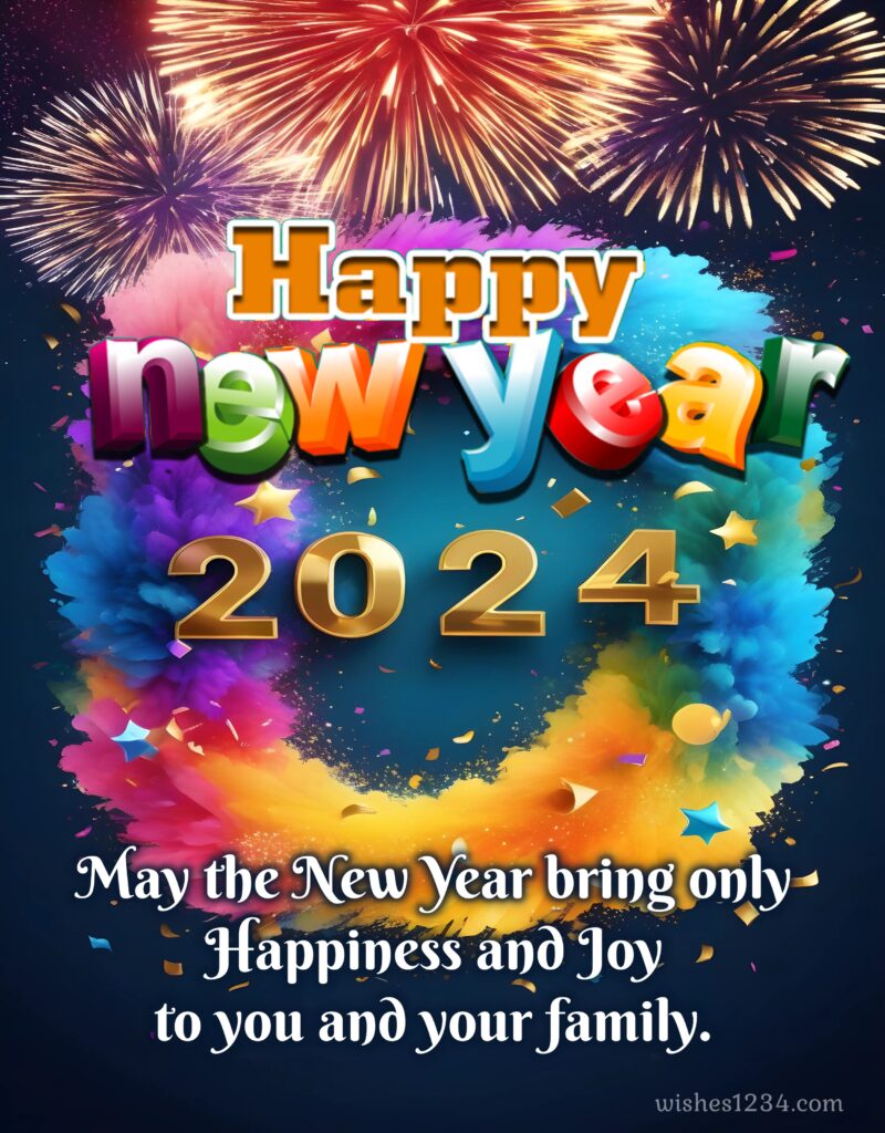 Happy new year beautiful image with firework.