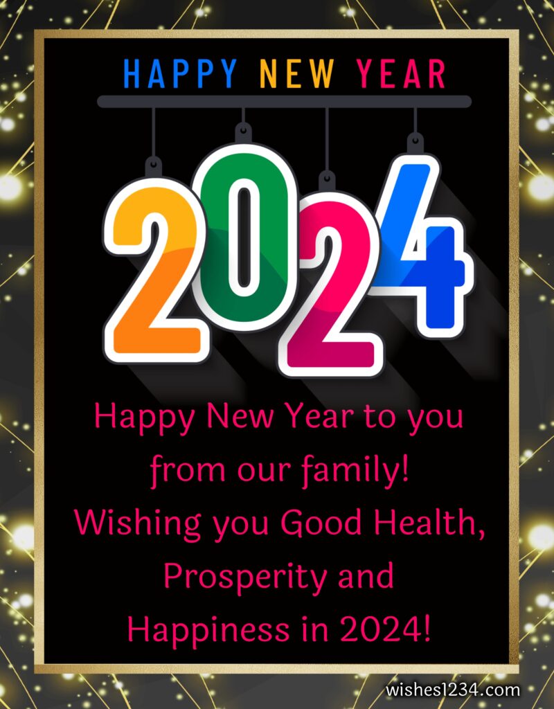 Happy new year image with sparkling background.