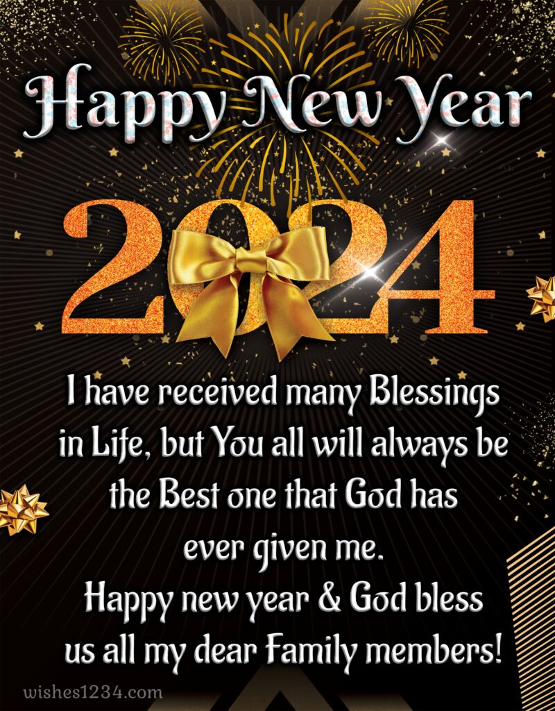 New year greetings for Family.