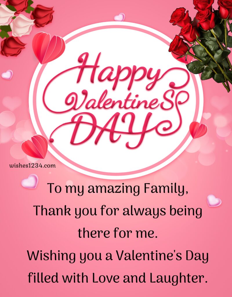 Valentine day greetings for Family.