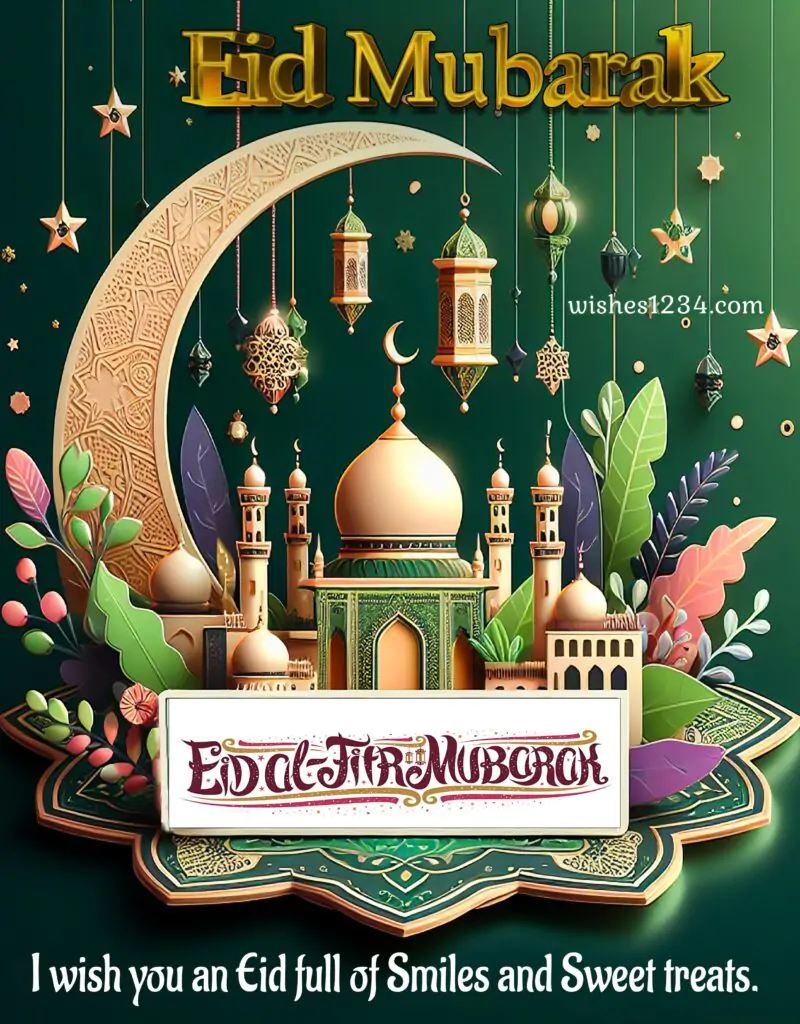 Eid al Fitr wishes with image.