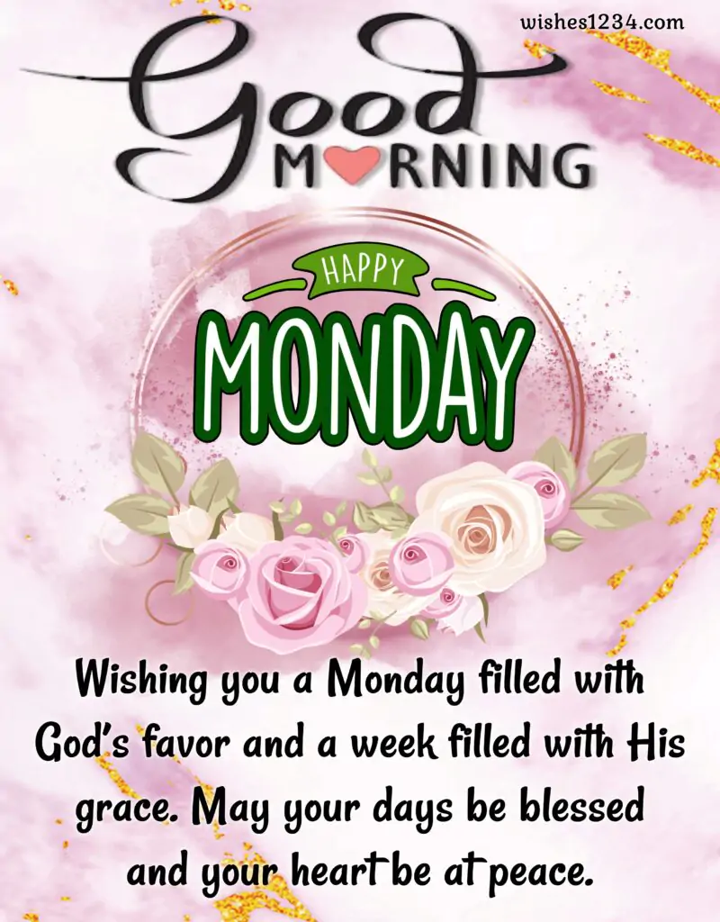 Happy monday blessings image.