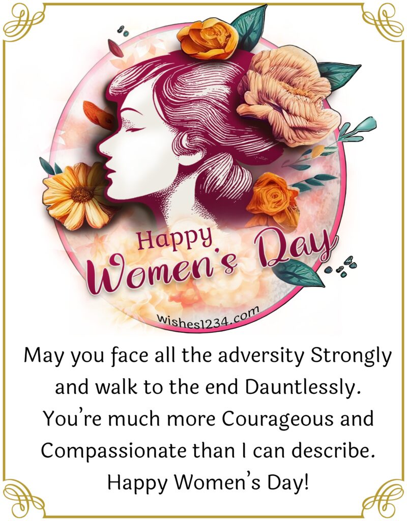 Womens day wishes with beautiful image.