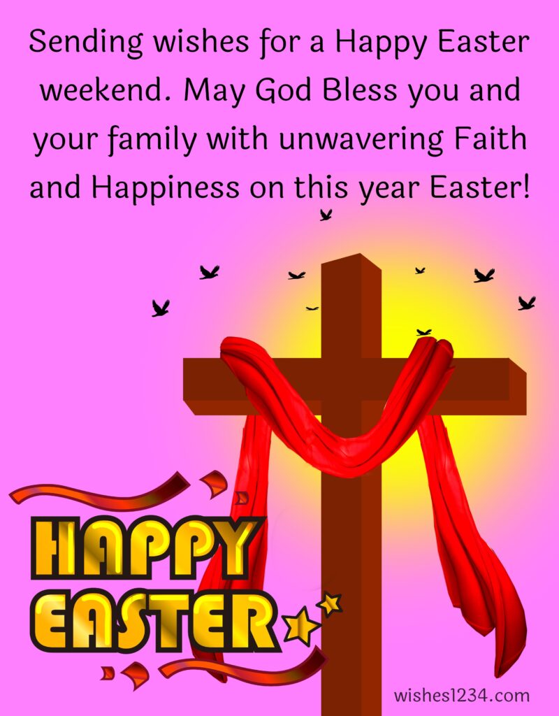 Easter wishes with beautiful image.