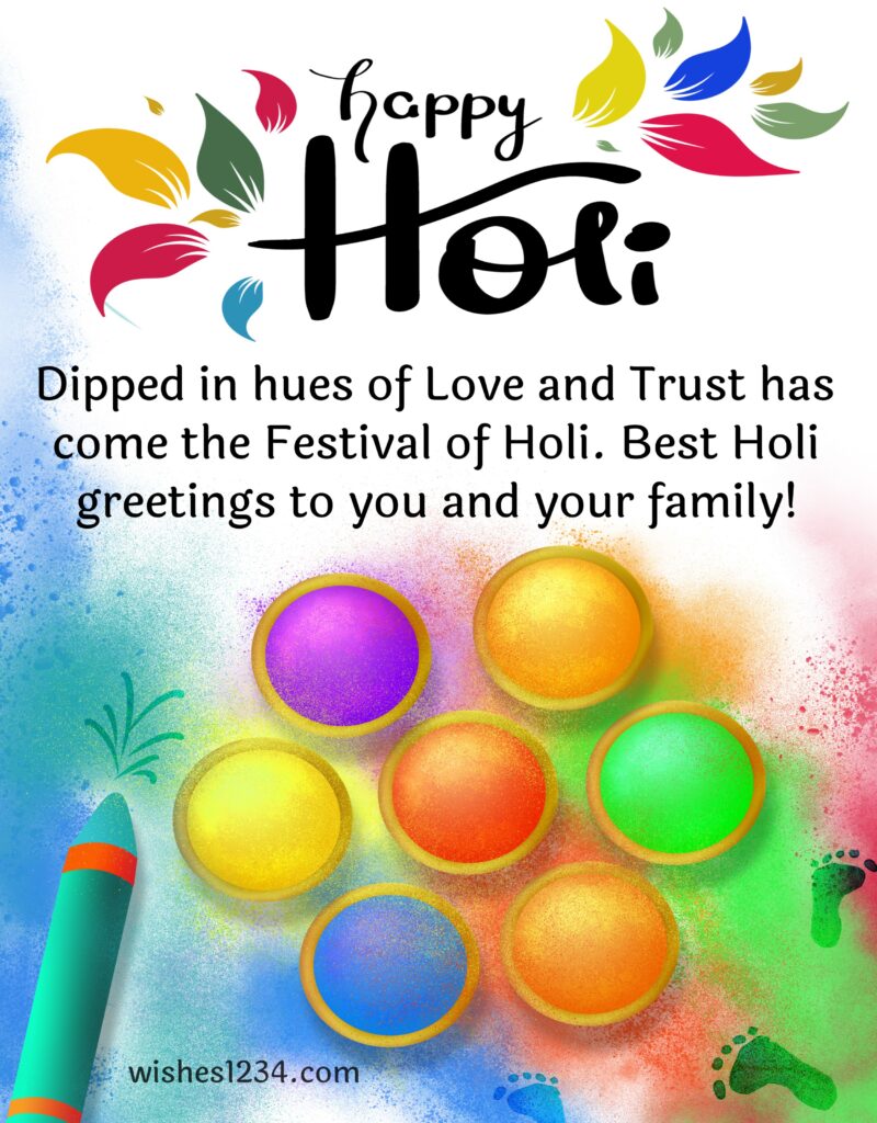 Festival of colors wishes.