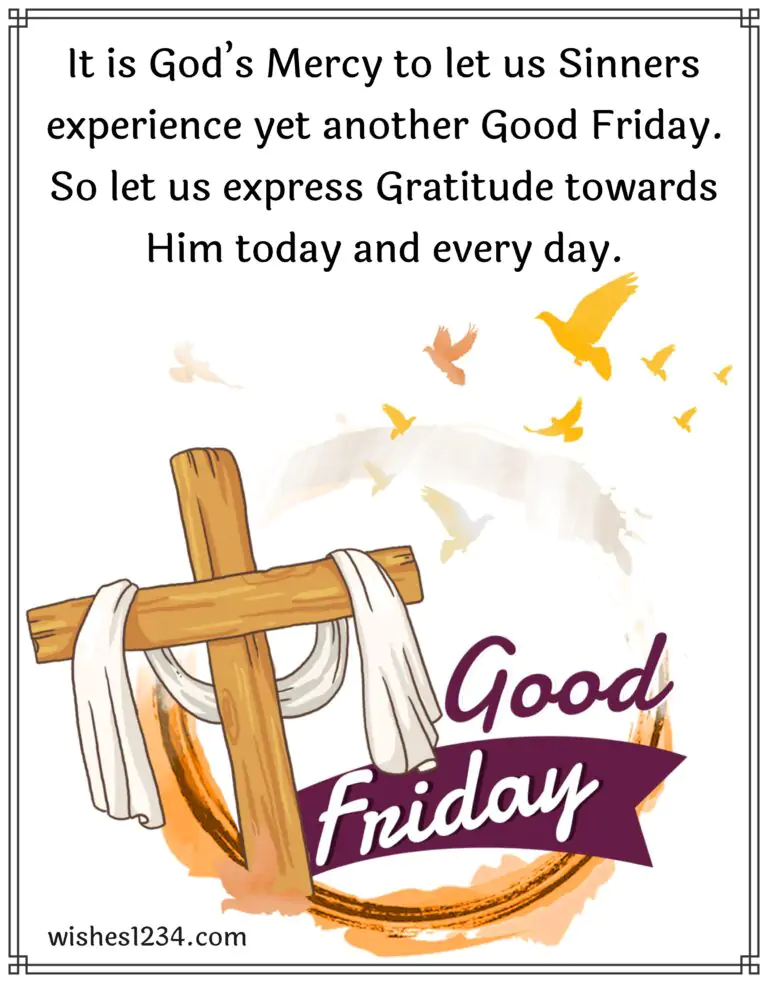 Good Friday message with beautiful image.