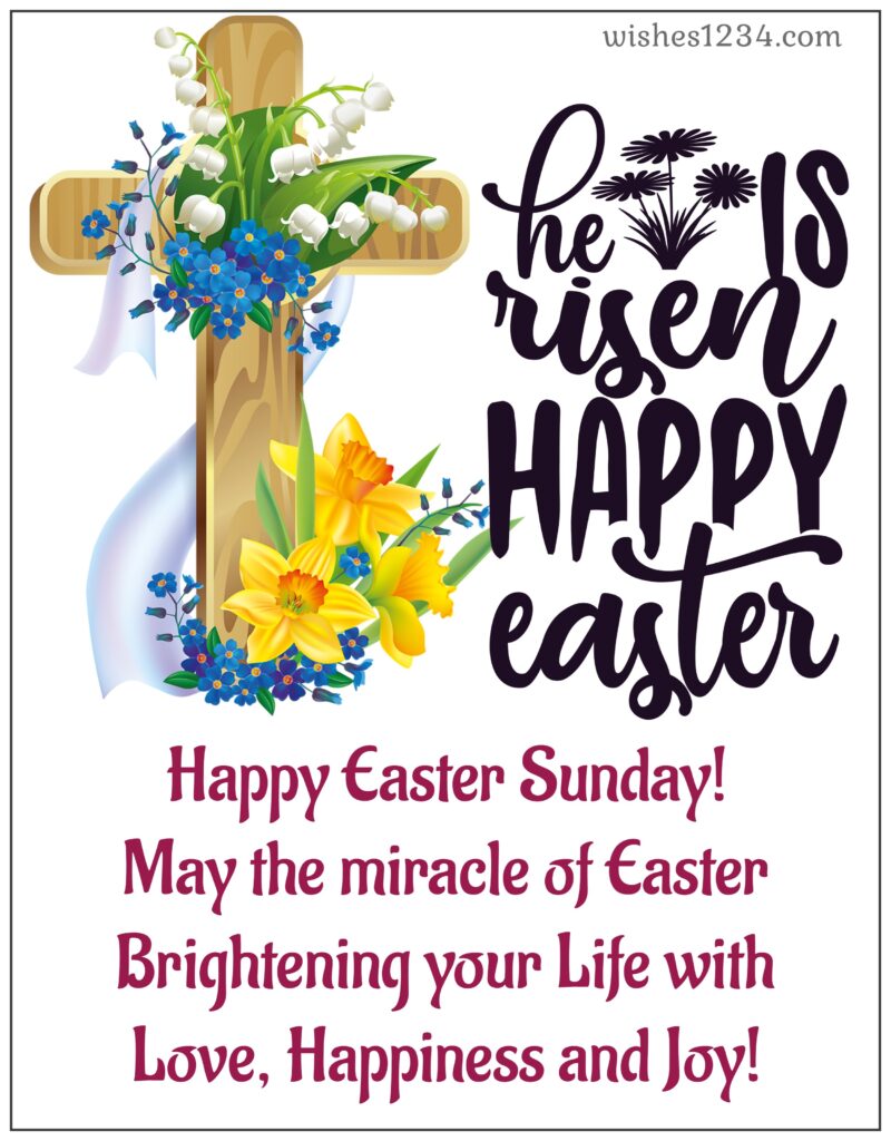 Happy Easter greetings with beautiful image.