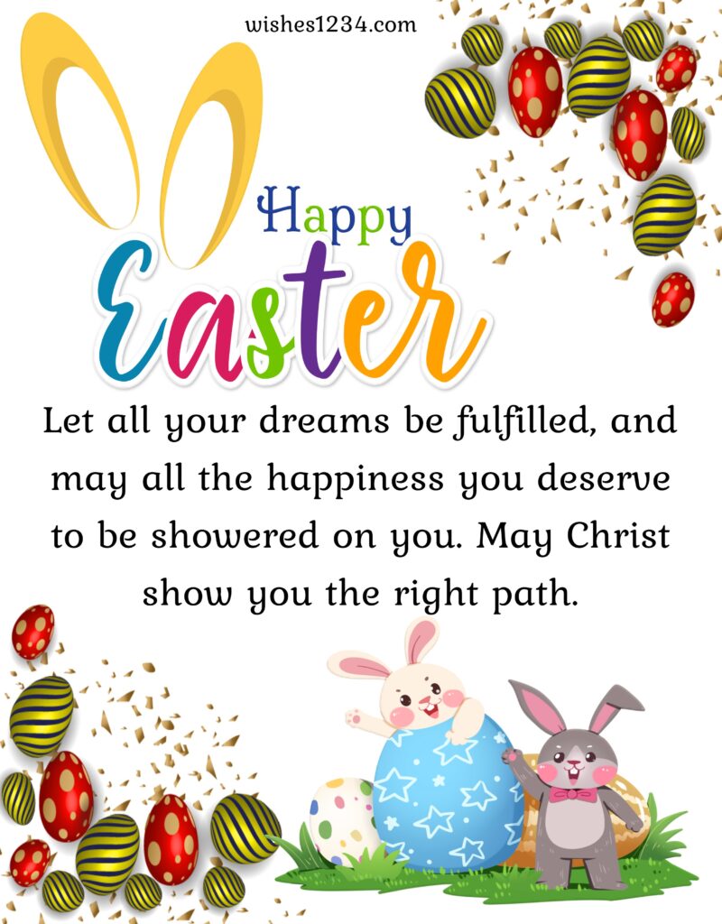 Happy easter blessings image.