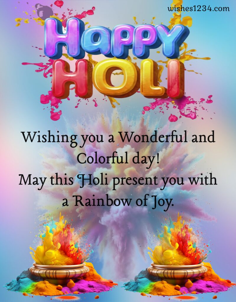 Holi message with beautiful colors.