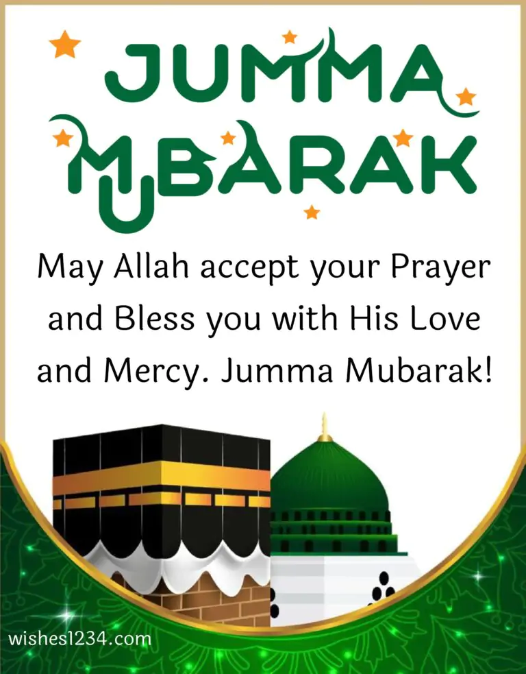 Jumma quote with islamic background.