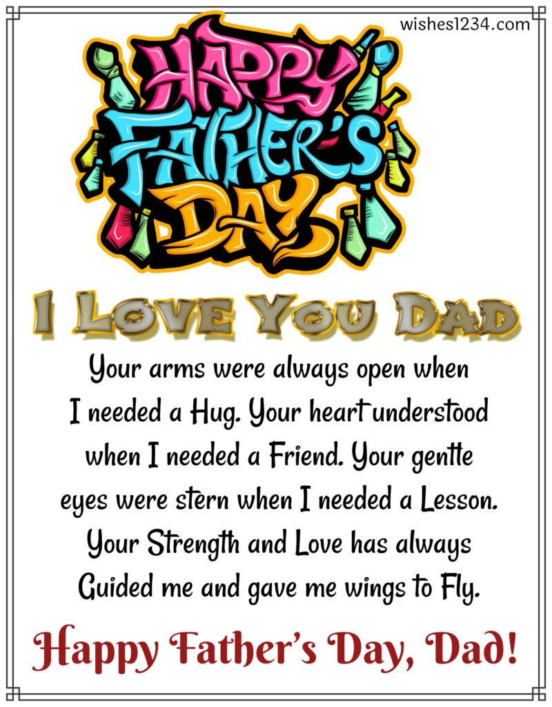 Father's Day Image with beautiful quote.