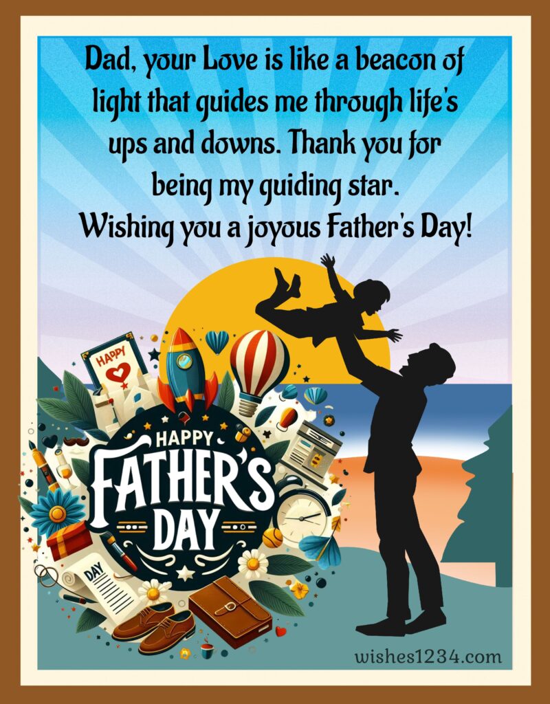 Fathers day quote with beautiful image.