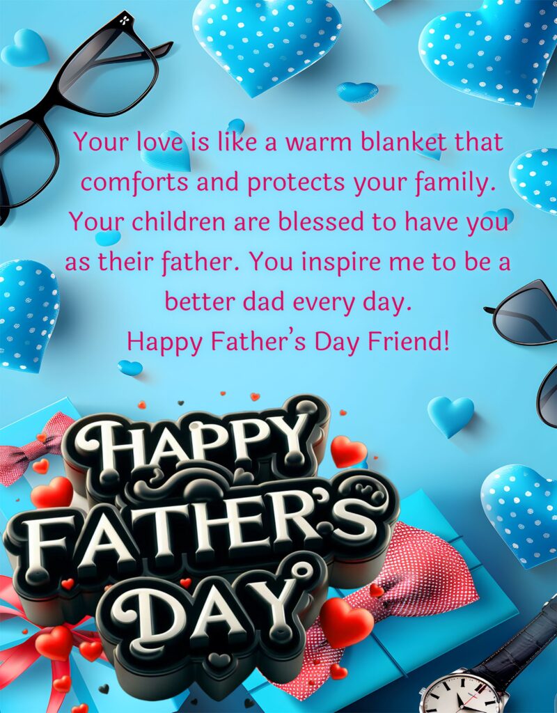 Happy Father's Day Friend wishes with image.