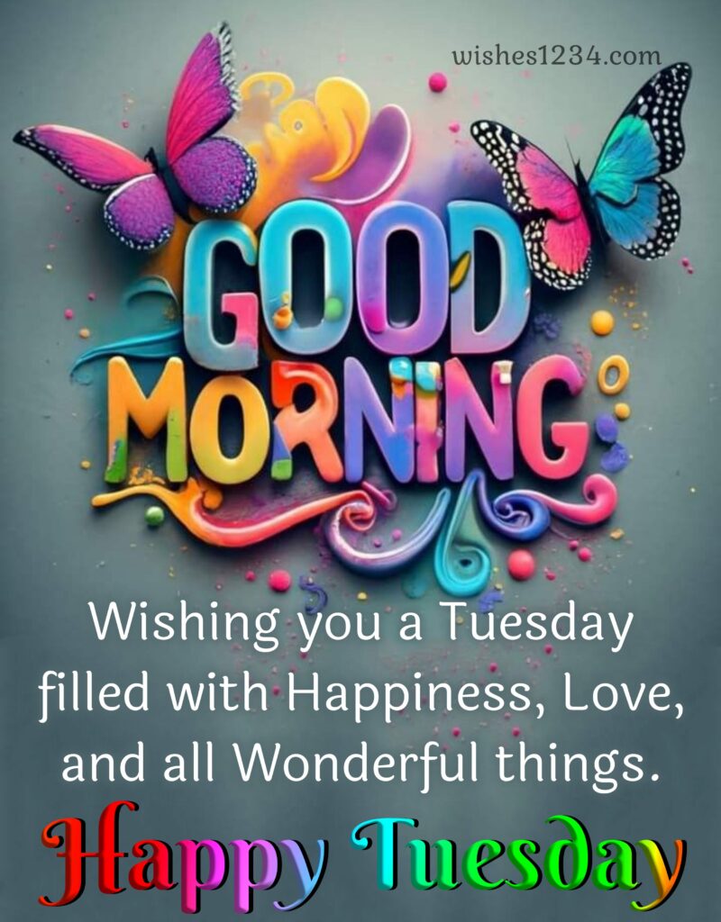 Happy Tuesday image with blessings.