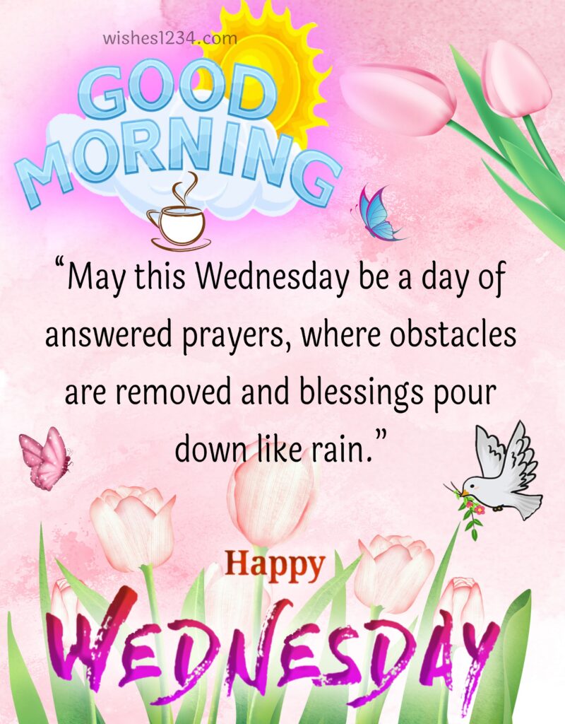 Good Morning Wednesday Blessings image.