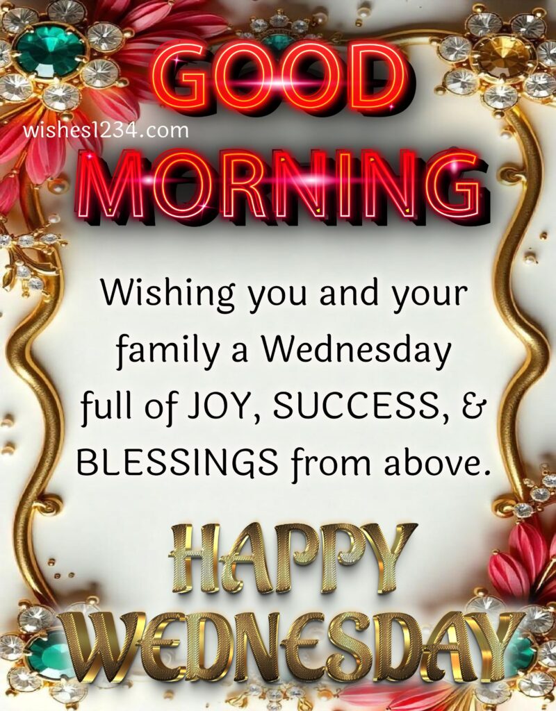 Wednesday Blessings Image with beautiful background.