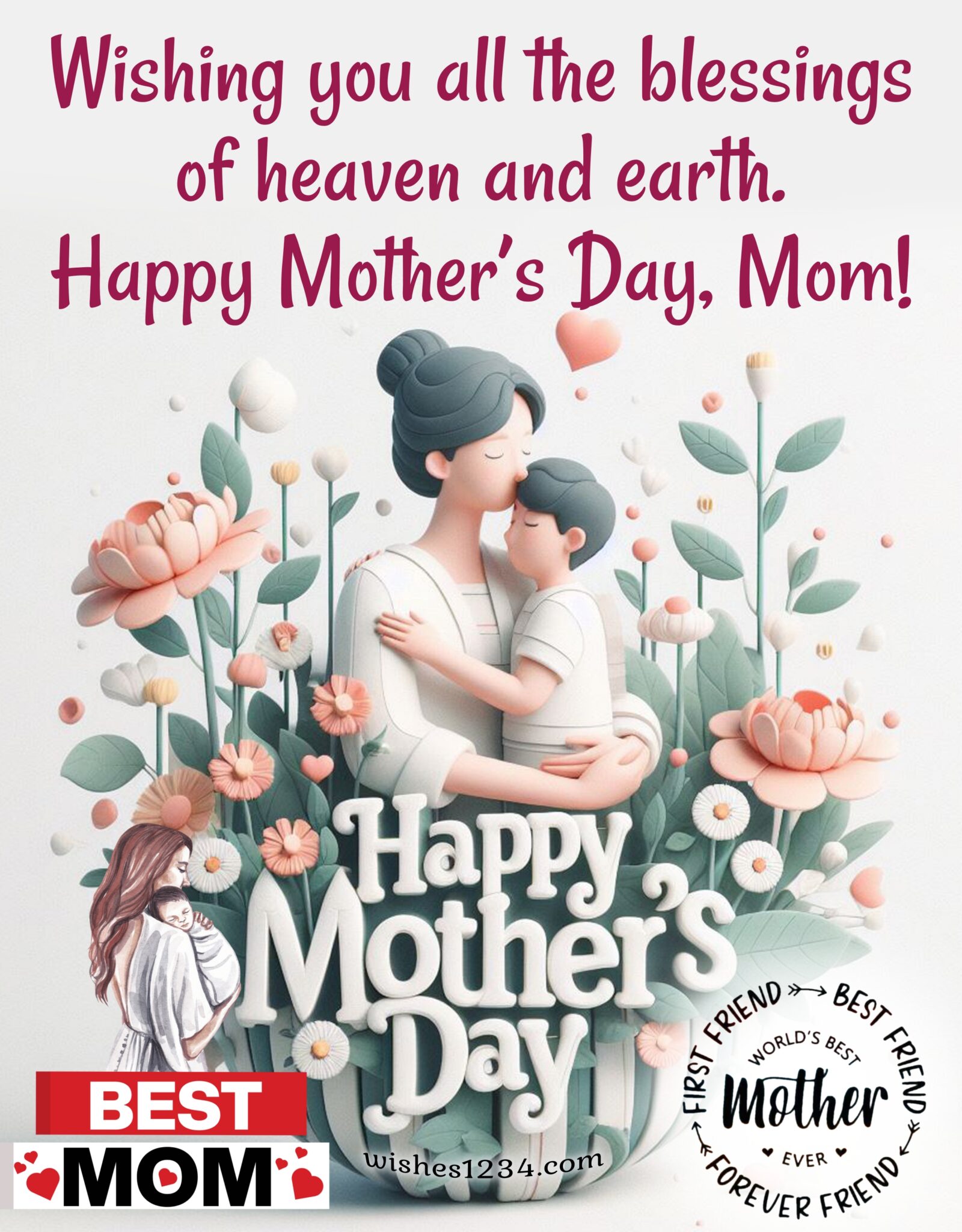 Happy Mothers Day 2025: 50  Wishes Quotes Greetings and Messages