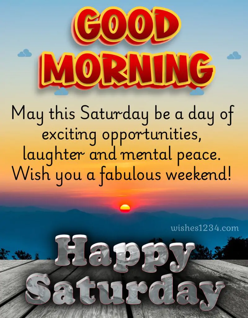 Happy Saturday image with beautiful message.