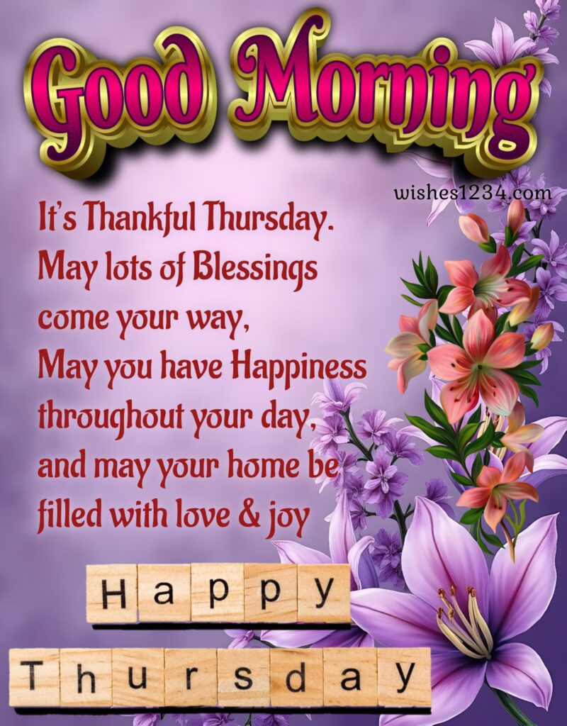 Thursday blessings image.