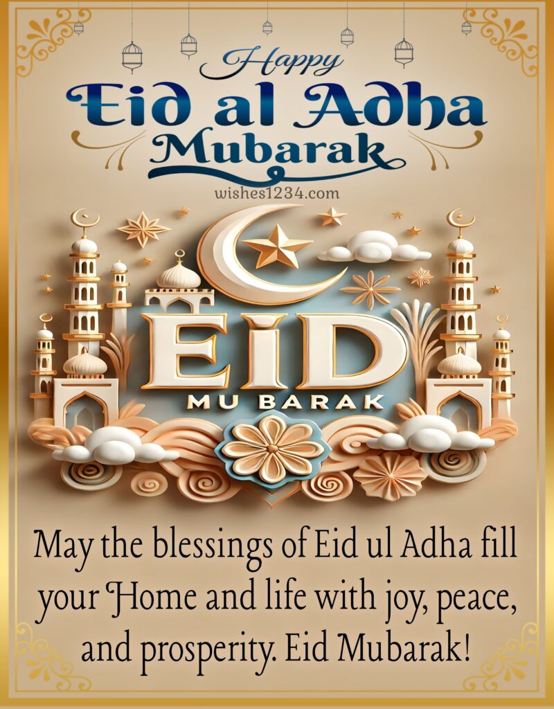 Eid Al Adha Blessings image.
